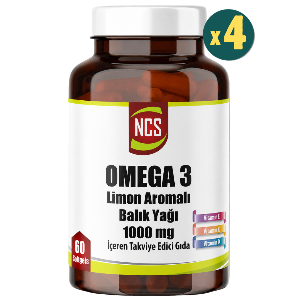 Ncs Limon Aromalı Balık Yağı 1000 Mg 60 Softgel 4 Adet Fiyatları - Modern Eczane