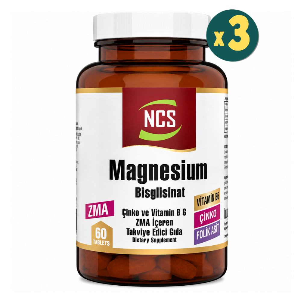 NCS ZMA Magnezyum Bisglisinat 60 Tablet 3 Adet Fiyatları - Modern Eczane