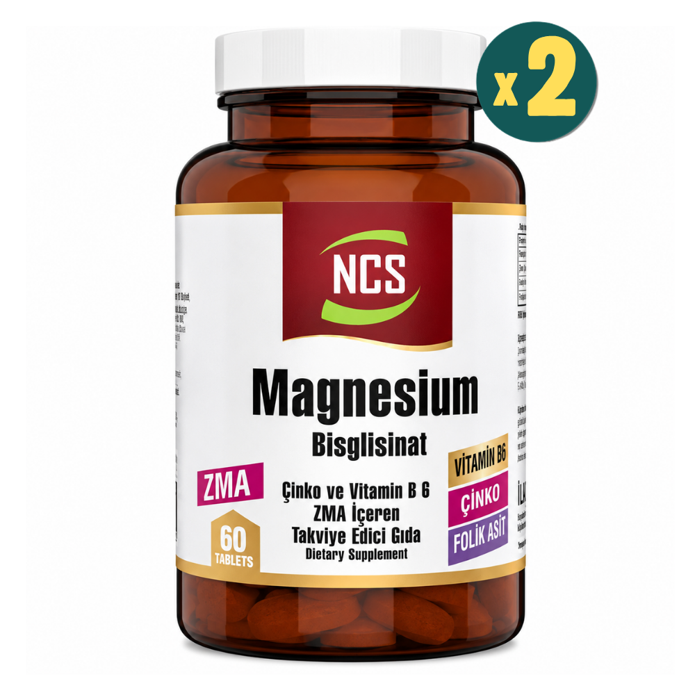 NCS ZMA Magnezyum Bisglisinat 60 Tablet 2 Adet Fiyatları - Modern Eczane