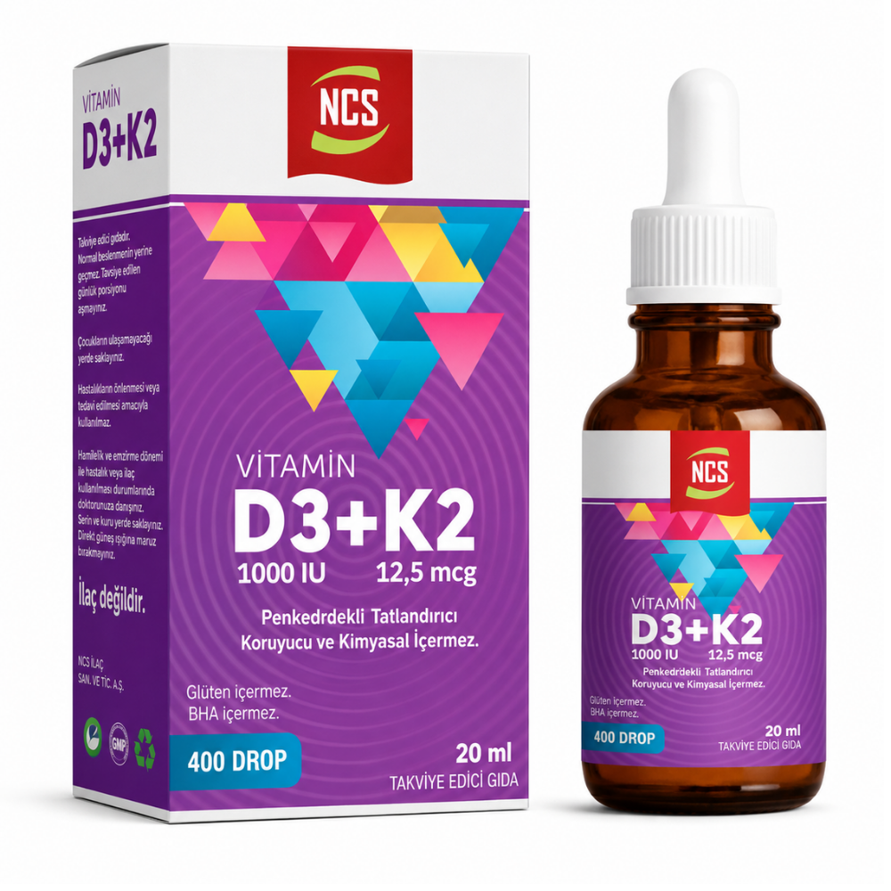 Ncs Vitamin D3+K2 Damla 20 ml Fiyatları - Modern Eczane 