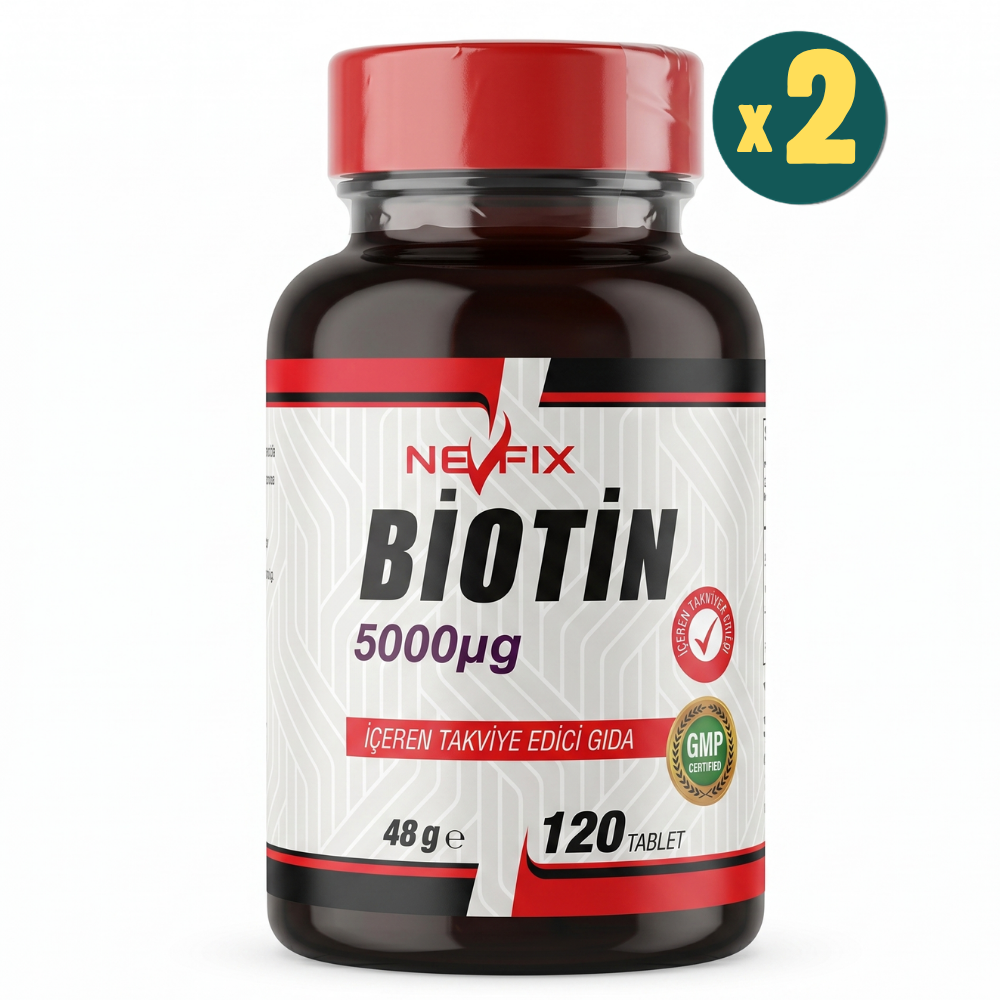 Nevfix Biotin 5000 mcg 120 Tablet 2 Adet Fiyatları - Modern Eczane