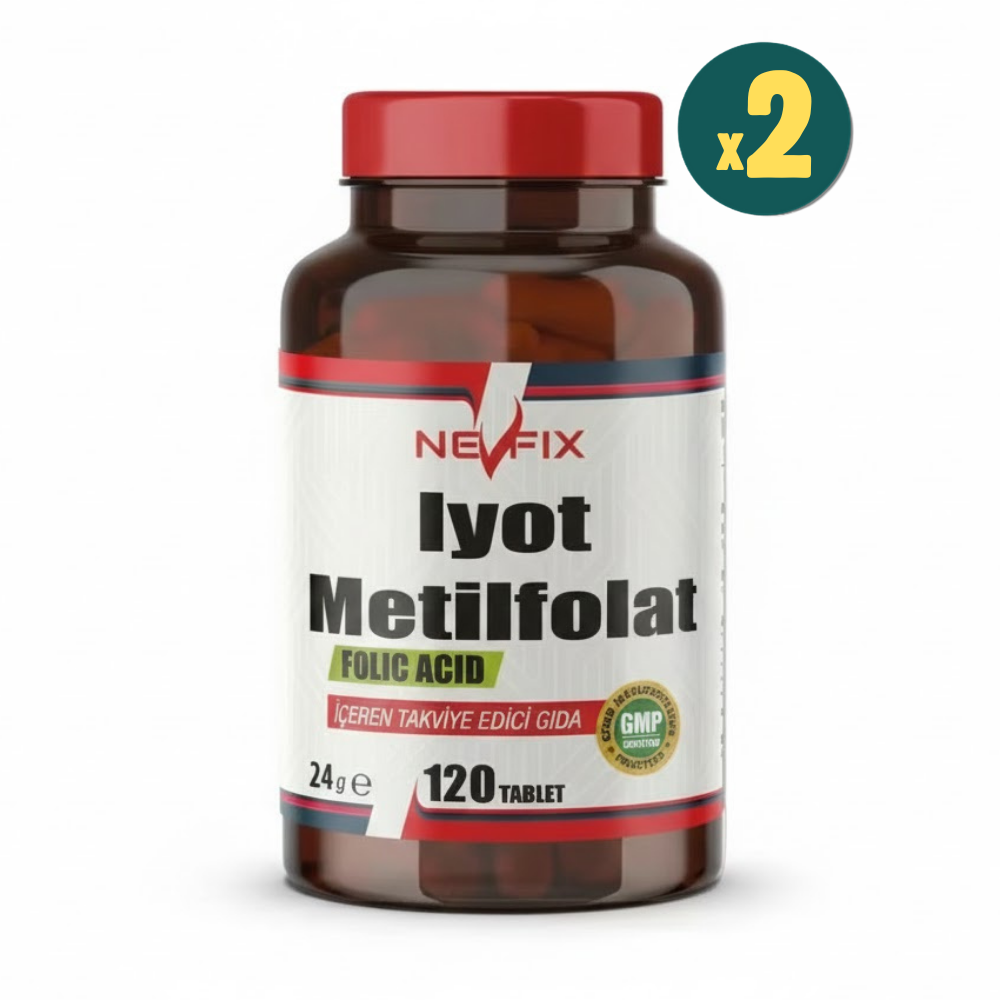 Nevfix İyot & Metilfolat İyodine Folik Asit 120 Tablet 2 Adet Fiyatlararı - Modern Eczane