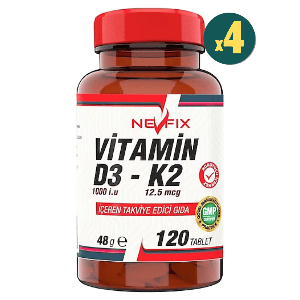 Nevfix Vitamin D3-K2 120 Tablet 4 Adet