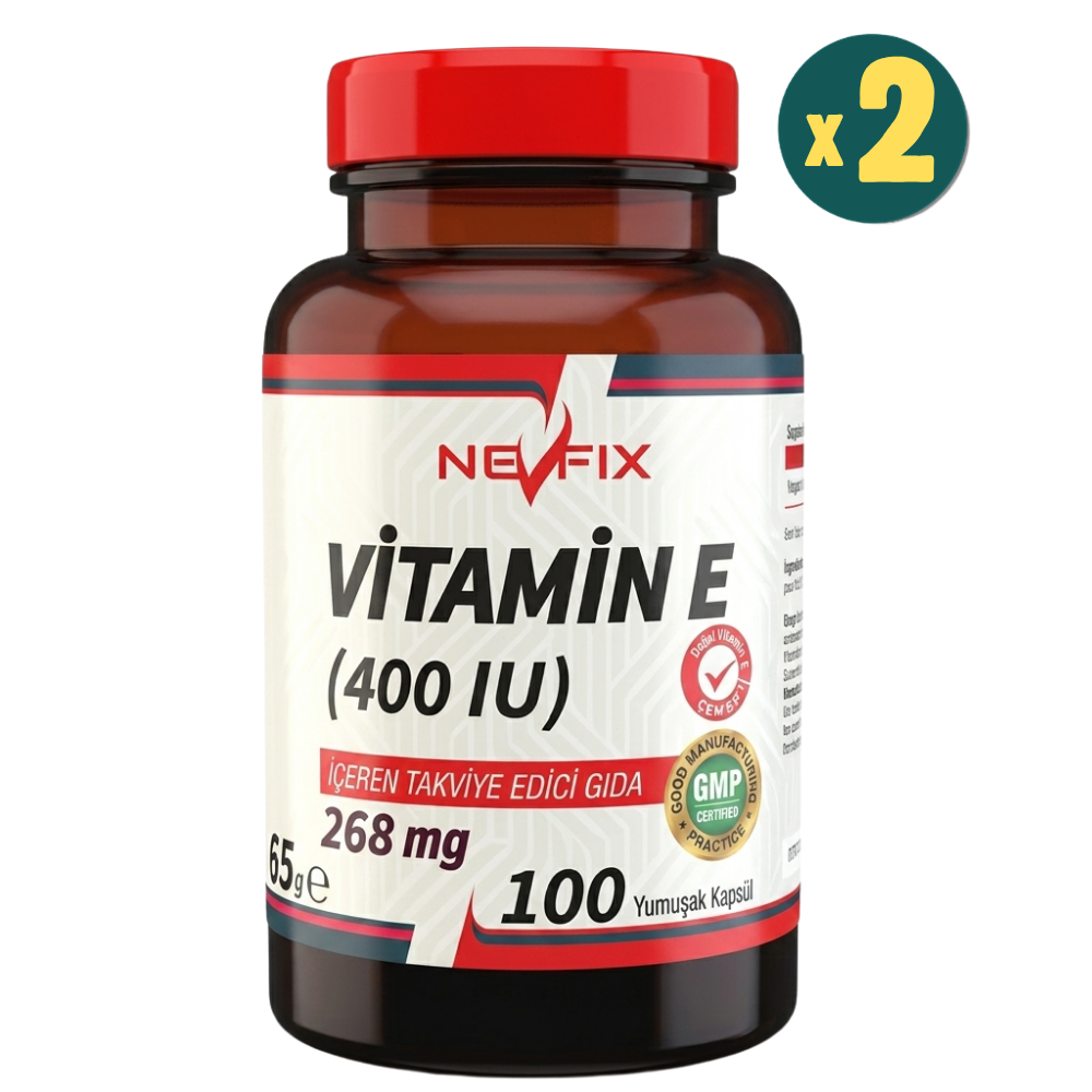 Nevfix Vitamin E 100 Kapsül 2 Adet Fiyatları - Modern Eczane