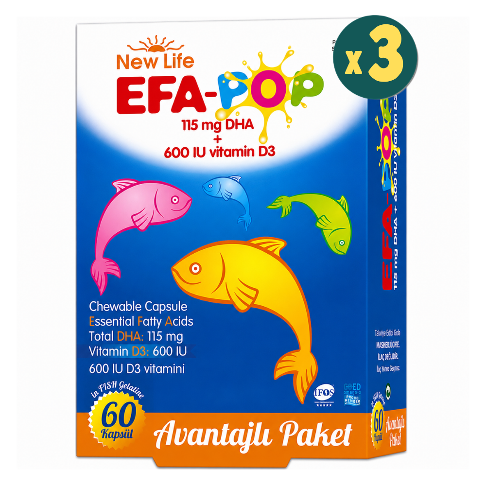 New Life EFA Pop 60 Kapsül 3 Adet Fiyatları - Modern Eczane