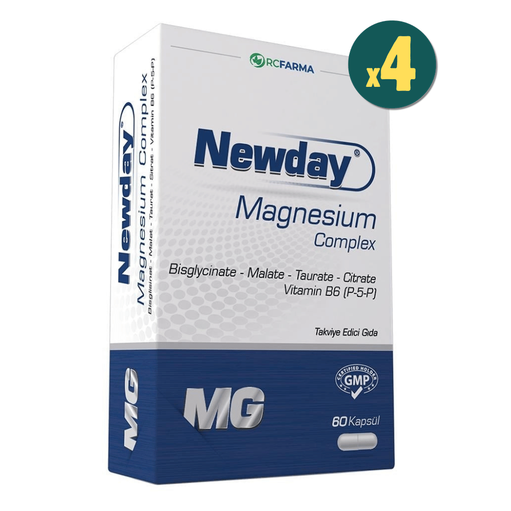 Newday Magnezyum Complex 60 Kapsül 4 Adet Fiyatları - Modern Eczane
