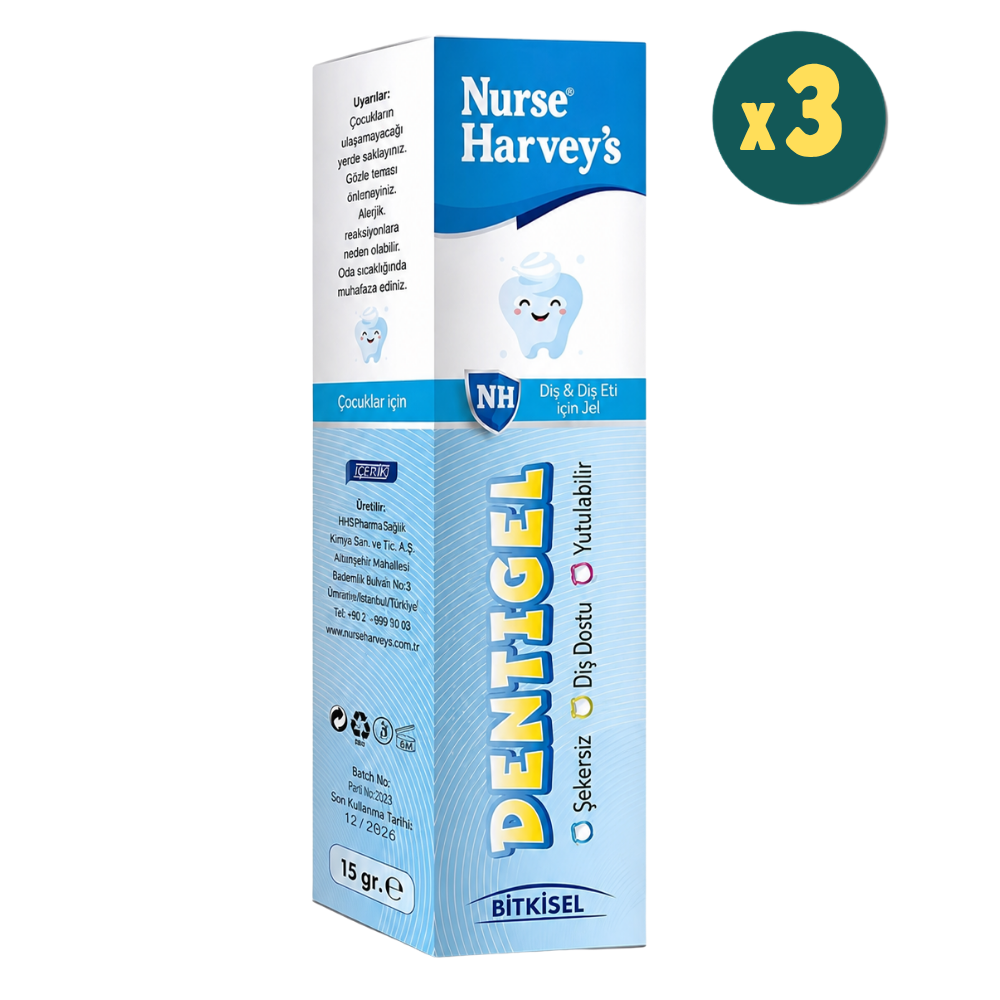 Nurse Harvey's Dentigel 15 gr 3 Adet, Fiyatları - Modern Eczane