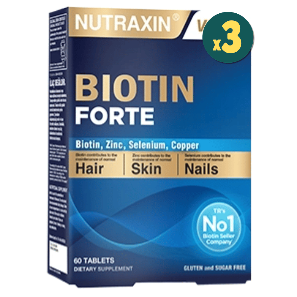 Nutraxin Biotin Forte Tablet 60 Tablet 3 Adet Fiyatları - Modern Eczane
