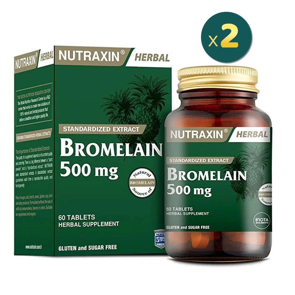 Nutraxin Bromelain 60 Kapsül 2 Adet Takviye edici Gıda Fiyatları - Modern Eczane