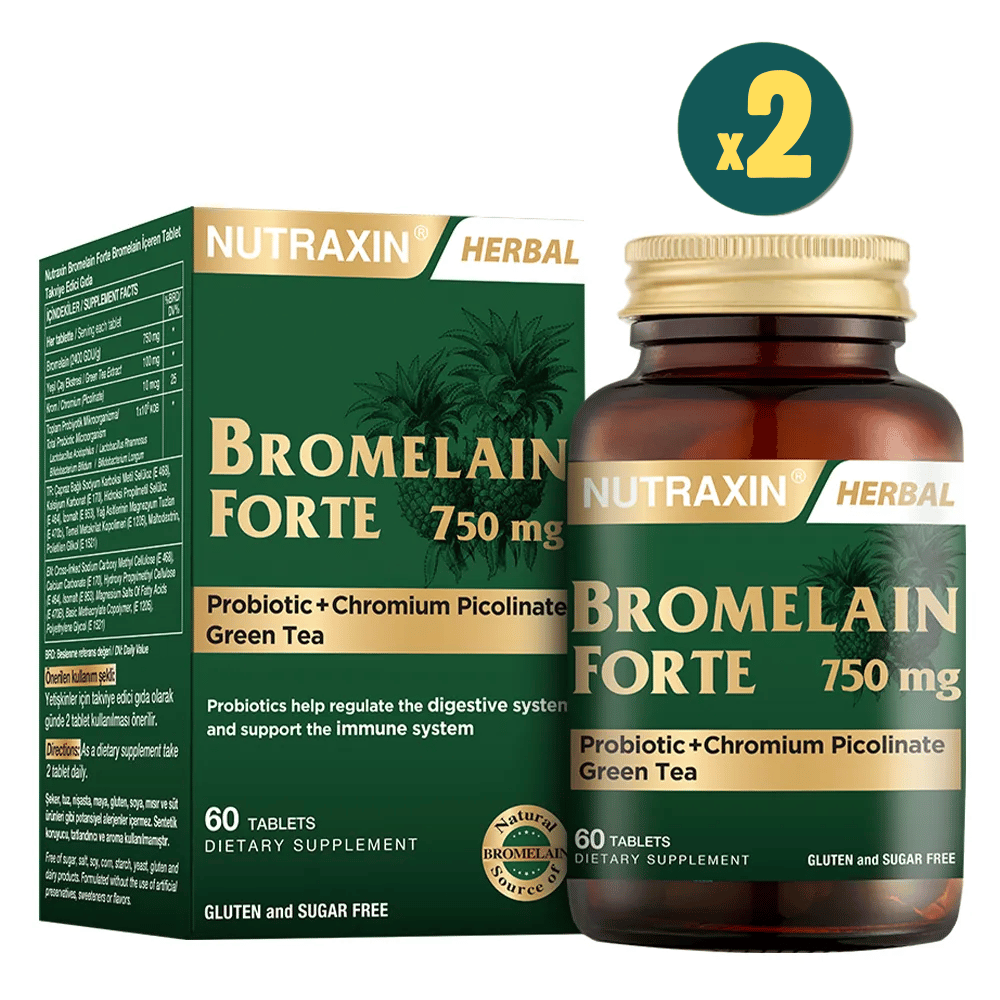 Nutraxin Bromelain Forte 60 Tablet 2 Adet Fiyatları - Modern Eczane