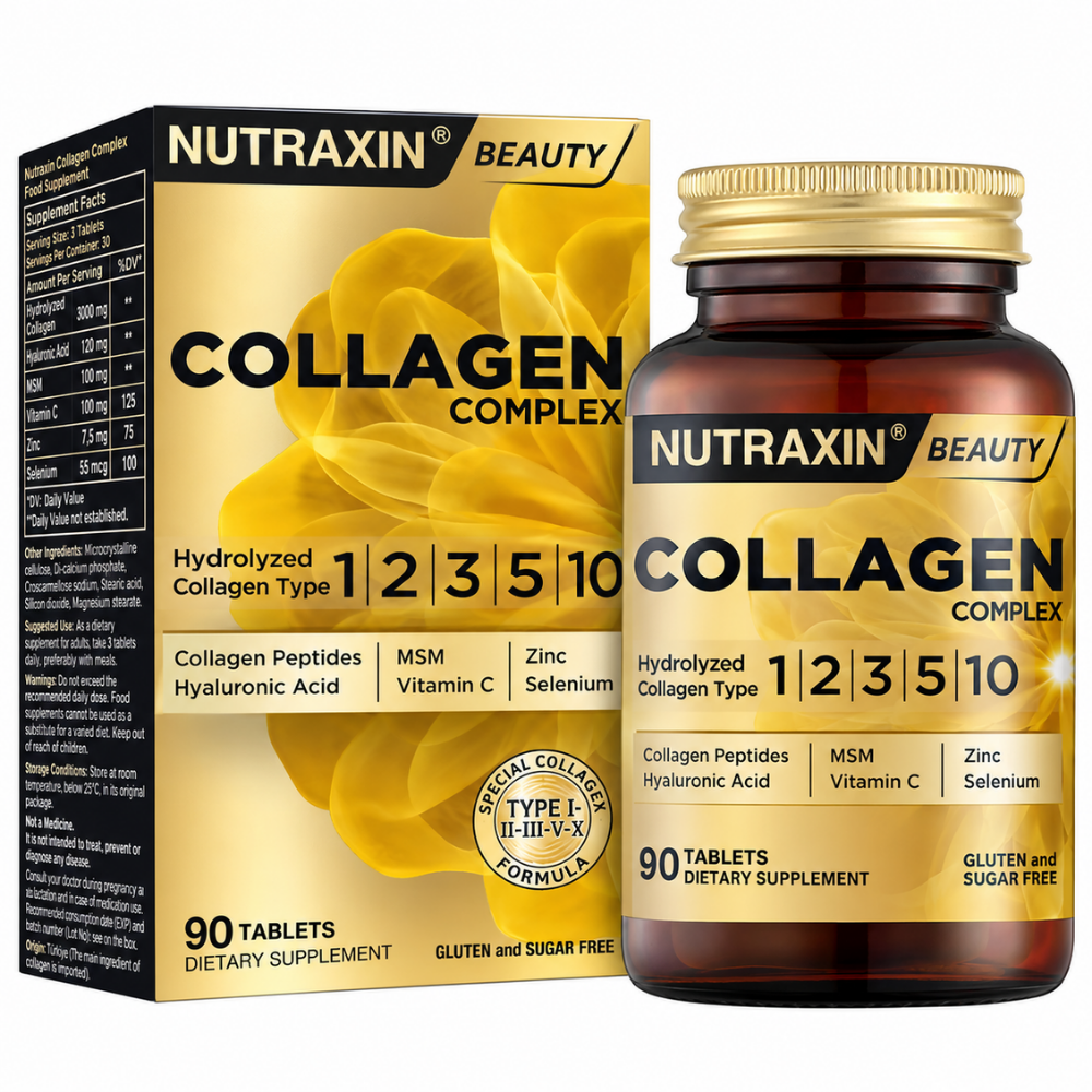 Nutraxin Collagen Complex Tip 1-2-3-5-10 3120 mg 90 Tablet Fiyatları - Modern Eczane