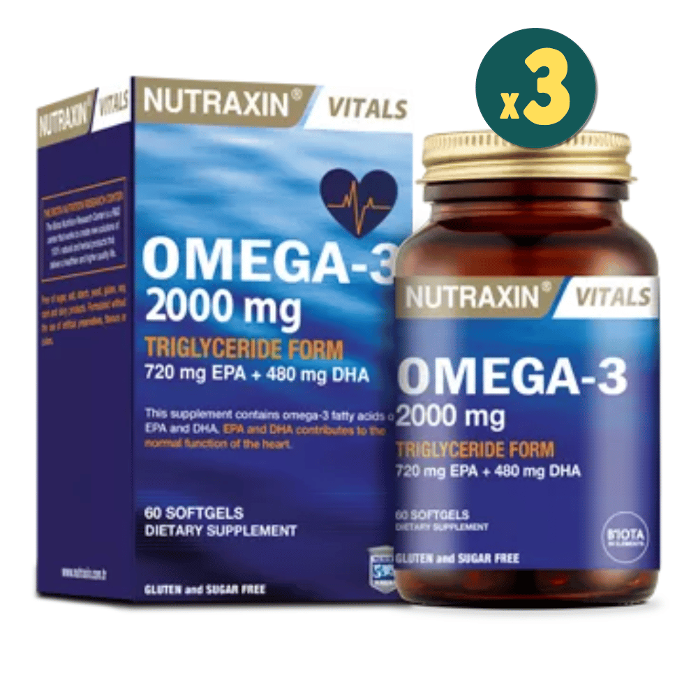 Nutraxin Omega-3 2000 mg 60 Kapsül 3 Adet Fiyatları - Modern Eczane