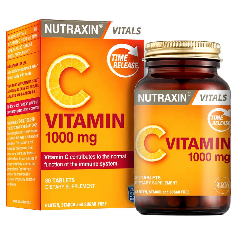 Nutraxin Vitamin C 1000 mg 30 Tablet Fiyatları - Modern Eczane