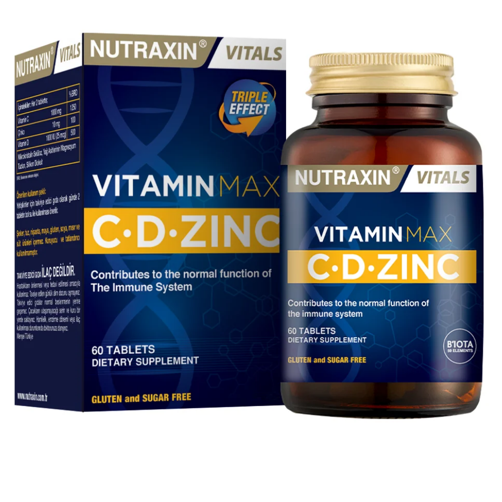 Nutraxin Vitamin Max C + D Zinc 60 Tablet