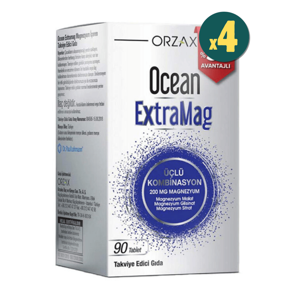 Ocean ExtraMag 90 Tablet 4 Adet Fiyatları - Modern Eczane