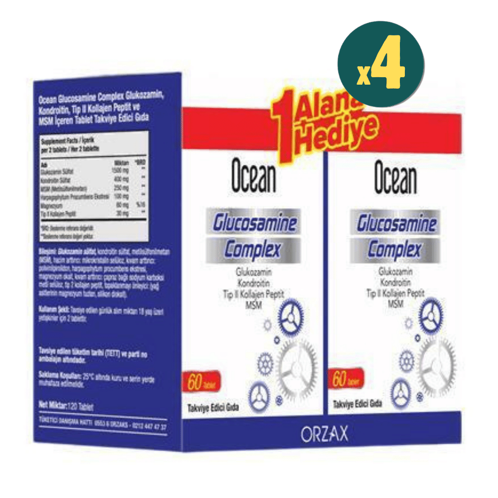 Ocean Glucosamine Complex 60 Tablet - 1 Alana 1 4 Adet Hediye Fiyatları - Modern Eczane