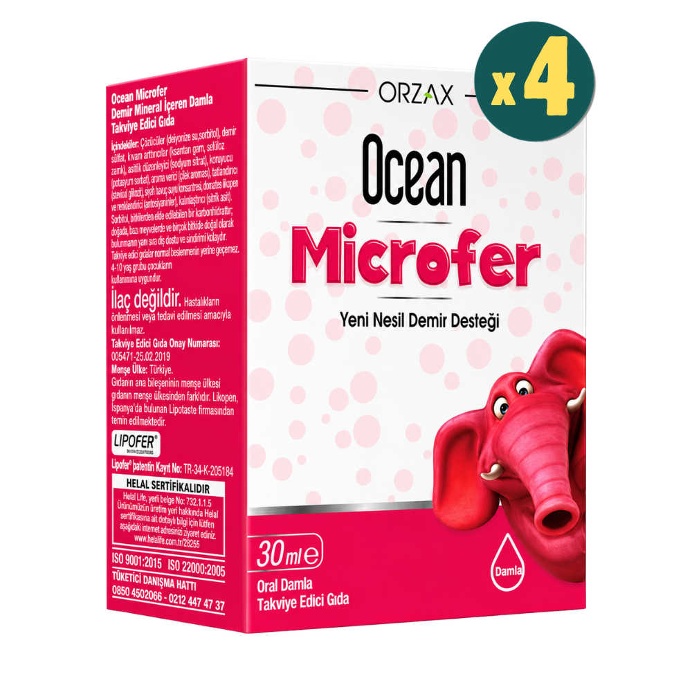  Ocean Microfer Damla 30 ml 4 Adet Fiyatları - Modern Eczane
