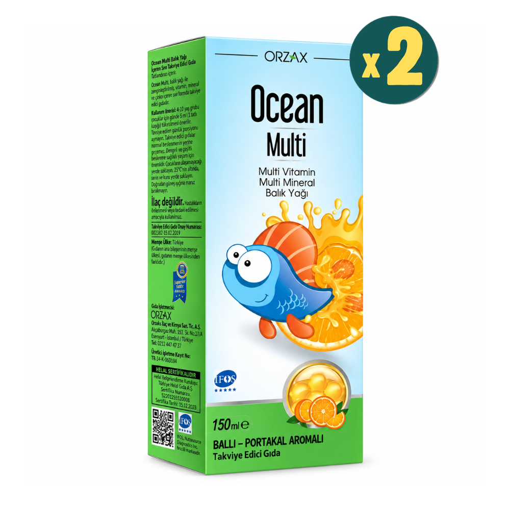 Ocean Multi Ballı Portakal 150 ml 2 Adet Fiyatları - Modern Eczane