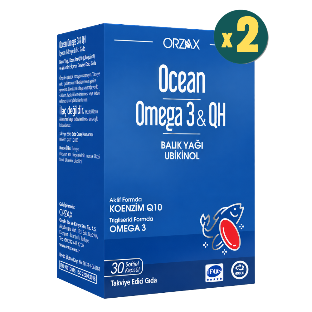 Ocean Omega 3 & QH 30 Yumuşak Kapsül Fiyatları 2 Adet - Modern Eczane