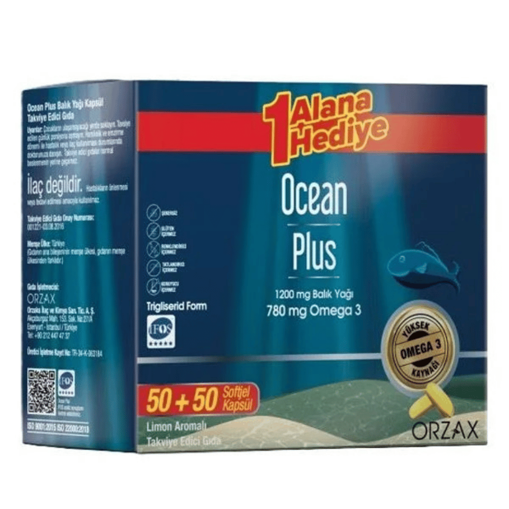 Ocean Plus 1200 mg 100 Softjel - %25 İndirimli Fiyatları - Modern Eczane