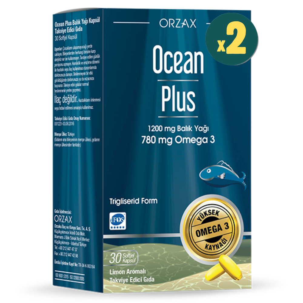 Ocean Plus 1200 mg 30 Kapsül 2 Adet Fiyatları - Modern Eczane