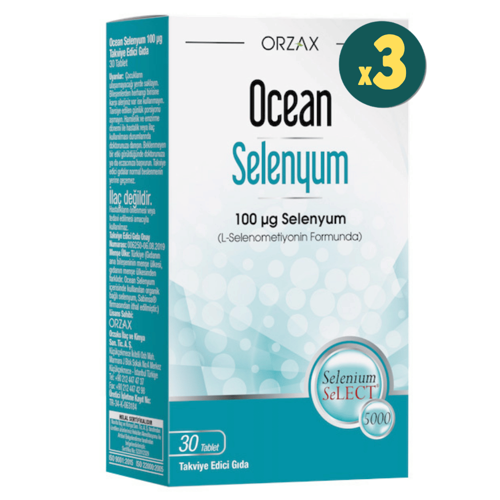 Ocean Selenyum 100 mcg 30 Tablet 3 Adet
