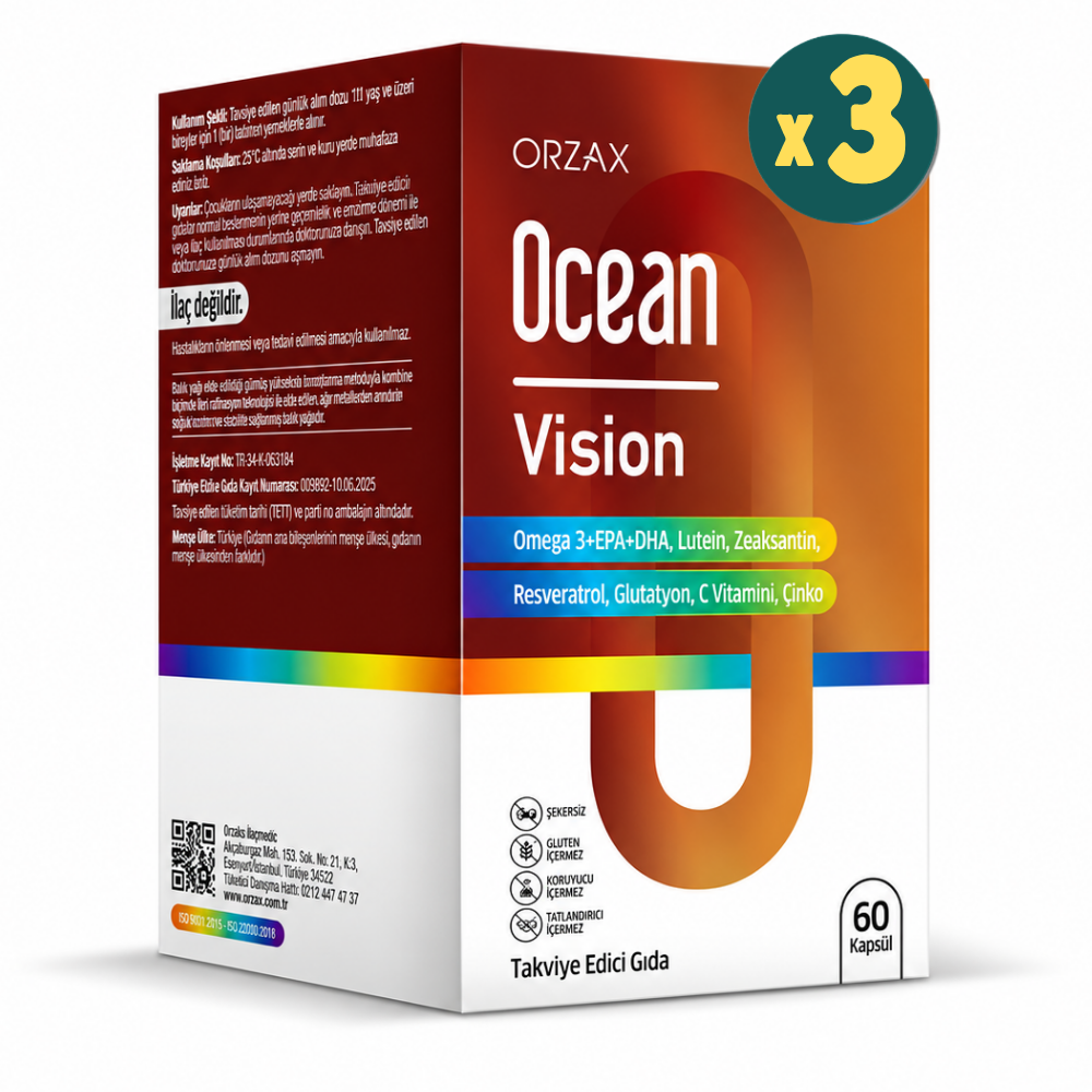 Ocean Vision 60 Kapsül 3 Adet Fiyatları - Modern Eczane