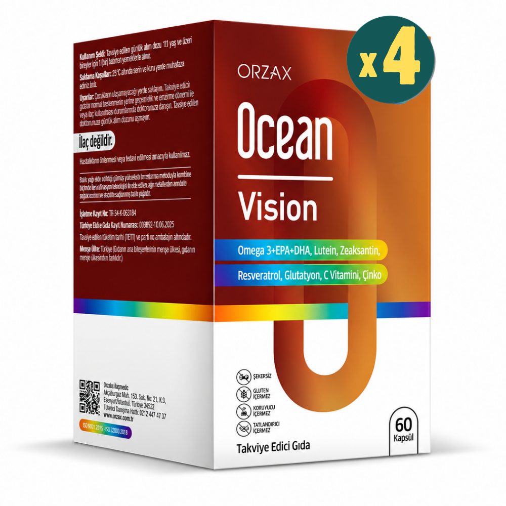 Ocean Vision 60 Kapsül 4 Adet Fiyatları - Modern Eczane