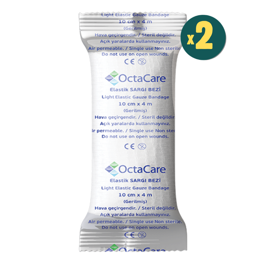 Octacare Elastik Sargı Bezi 10cm x 4m 2 Adet Fiyatları - Modern Eczane