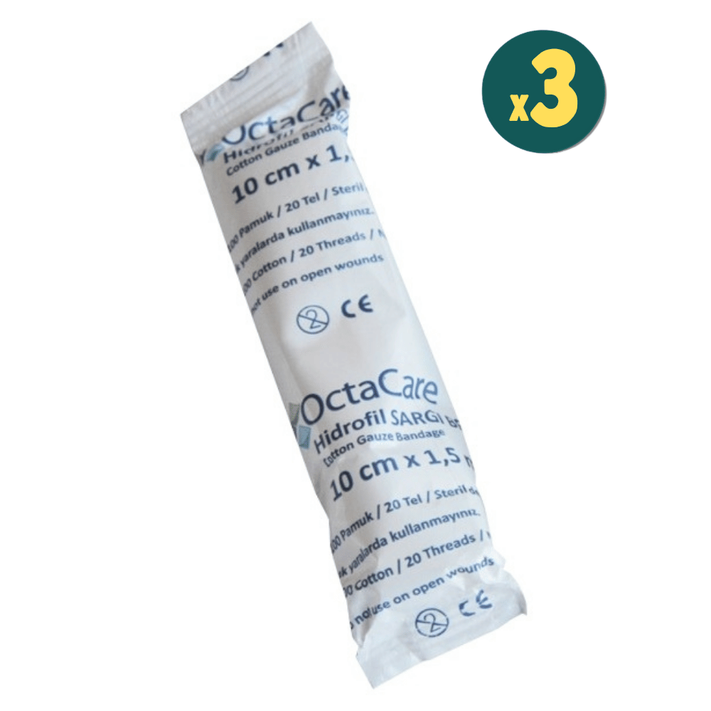 Octacare Hidrofil Sargı Bezi 10cm x 1.5m 3 Adet Fiyatları - Modern Eczane