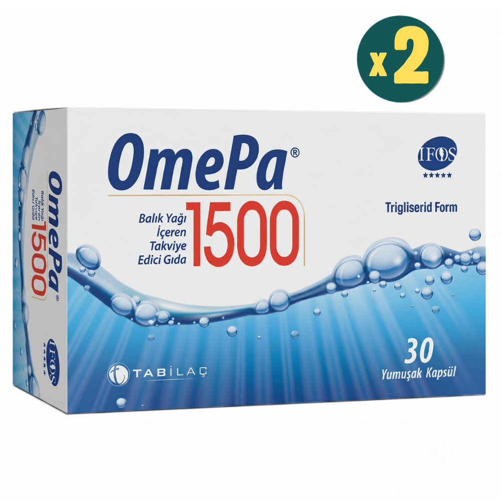 Omepa Balık Yağı 1500 mg 30 Yumuşak Kapsül 2 Adet Fiyatları - Modern Eczane
