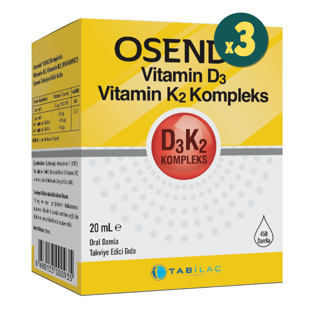Osende D3K2 Complex Damla 20 ml 3 Adet Fiyatları - Modern Eczane