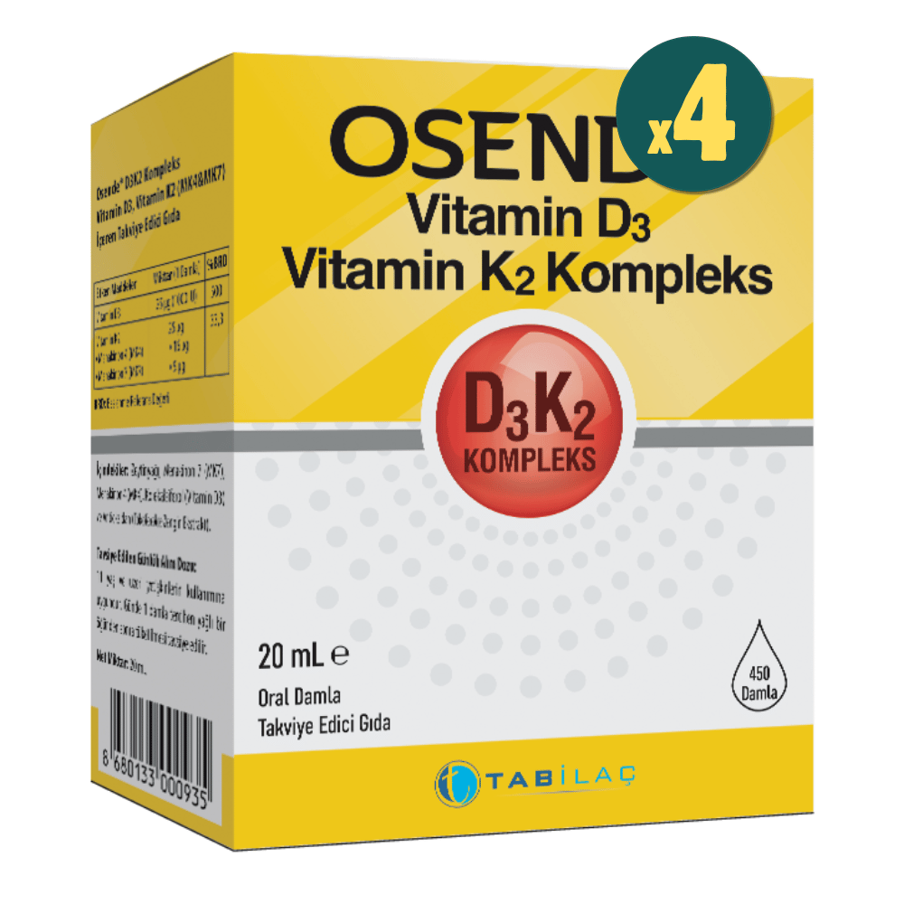 Osende D3K2 Complex Damla 20 ml 4 Adet Fiyatları - Modern Eczane