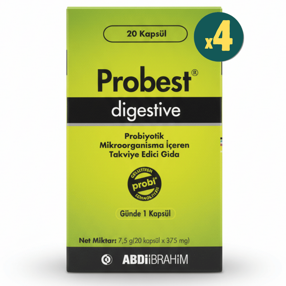 Probest Digestive Probiyotik 20 Kapsül 4 Adet