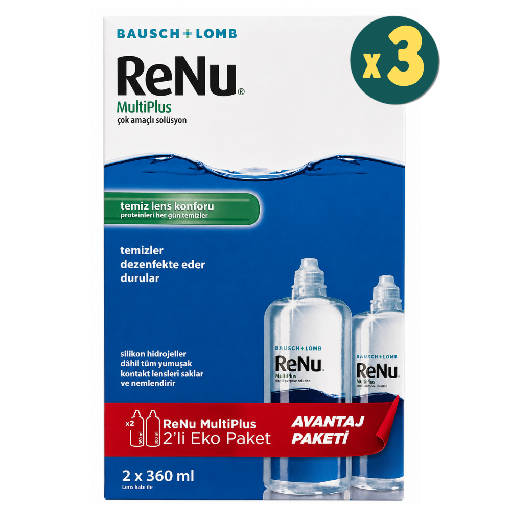 Renu Multiplus Lens Solüsyonu 360 ml - İkili Kofre 3 Adet Fiyatları - Modern Eczane