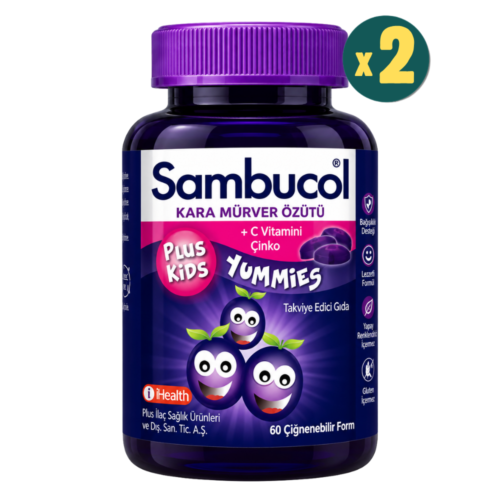 Sambucol Plus Kids Yummies 60 Çiğneme Tableti 2 Adet Fiyatları - Modern Eczane