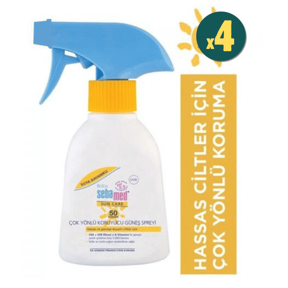 Sebamed Baby Çok Yönlü Koruyucu Güneş Spreyi SPF50 200 ml 4 Adet Fiyatları - Modern Eczanesi