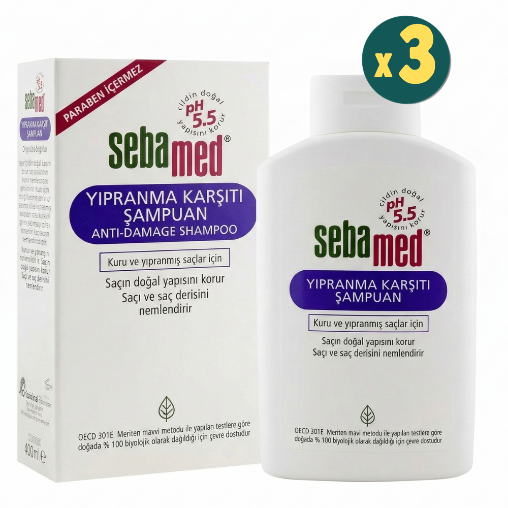 Sebamed Yıpranma Karşıtı Şampuan 400 ml 3 Adet Fiyatları - Modern Eczane