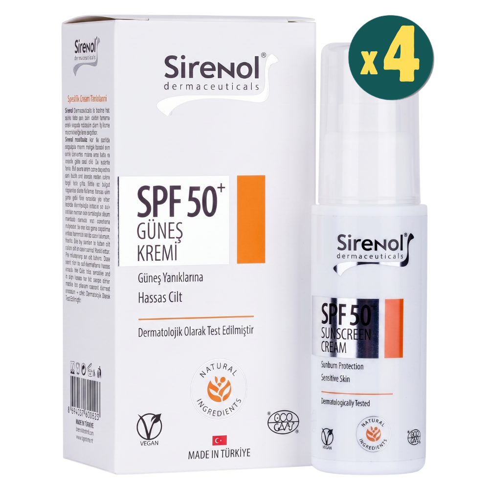 Sirenol Güneş Kremi SPF50 60 ml 4 Adet Fiyatları - Modern Eczane