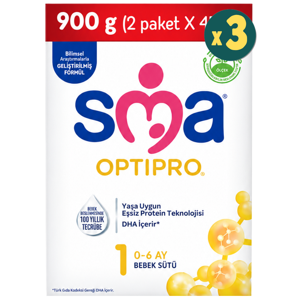 SMA Optipro 1 Devam Sütü 450 gr 2'li 3 Adet Fiyatları - Modern Eczane