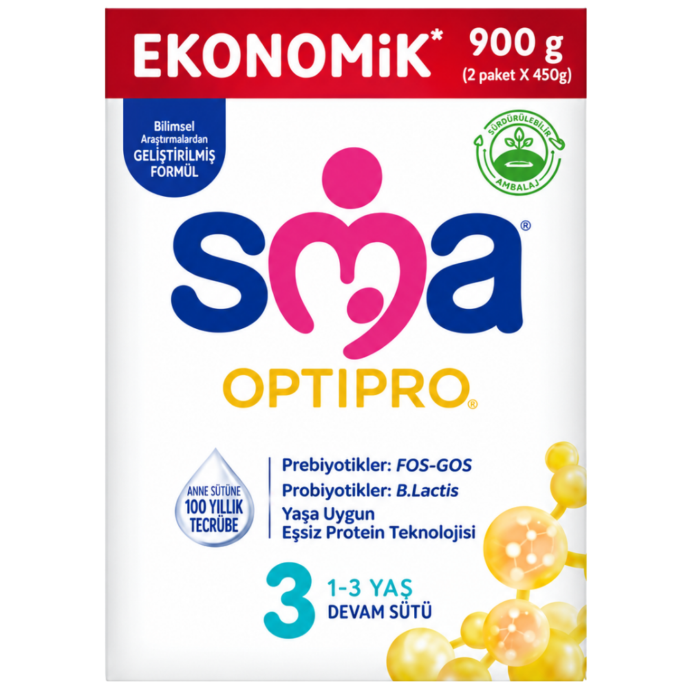 SMA Optipro 3 Devam Sütü 450 gr 2'li Fiyatları - Modern Eczane