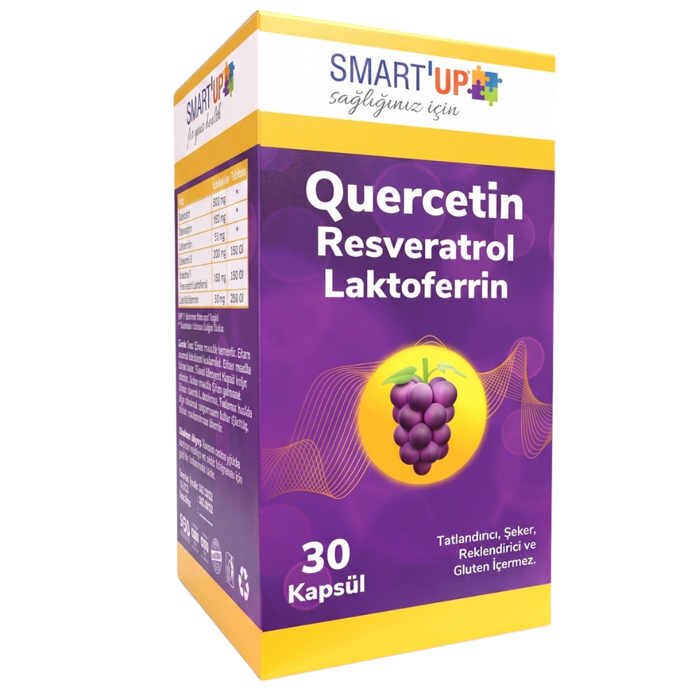 Smart Up Quercetin Resveratrol Laktoferrin 30 Kapsül Fiyatları - Modern Eczane