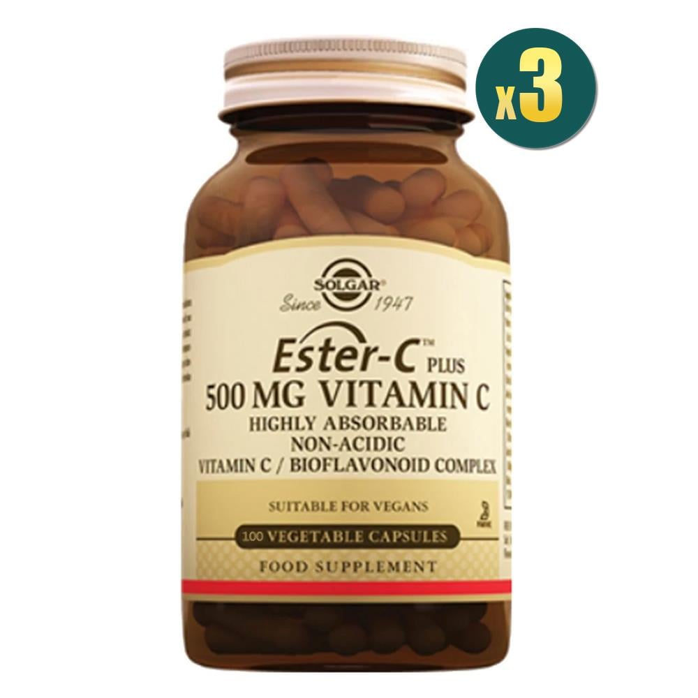Solgar Ester-C 500 mg 100 Kapsül 3 Adet Fiyatları  - Modern Eczane