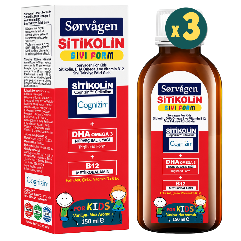 Sorvagen Smart Kids Sıvı Form 3 Adet Fiyatları - Modern Eczane