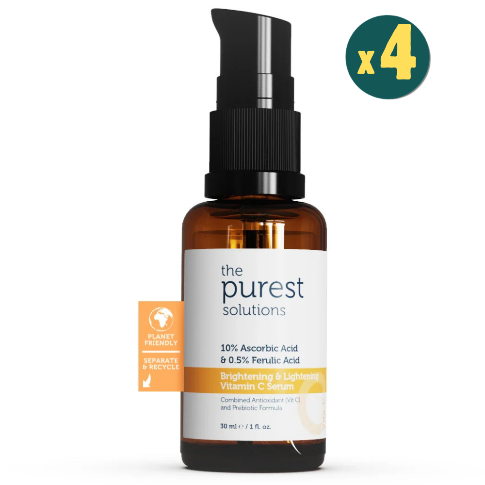 The Purest Solutions Brightening & Lightening Vitamin C Serum 10% Ascorbic Acid & 0,5% Ferulic Acid 30 ml 4 Adet Fiyatları - Modern Eczane