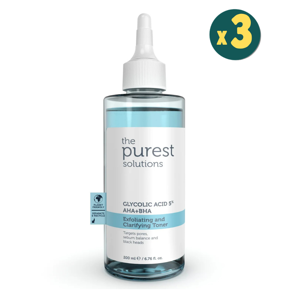 The Purest Solutions Gözenek Sıkılaştırıcı ve Arındırıcı Tonik 200 ml (Glycolic Acid 5% AHA + BHA) 3 Adet Fiyatları - Modern Eczane