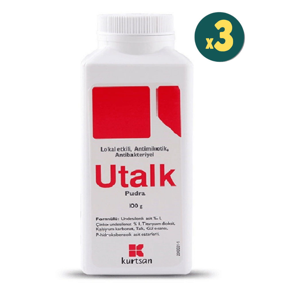 Utalk Antibakteriyel Bebek Pudrası 100 gr 3 Adet Fiyatları - Modern Eczane