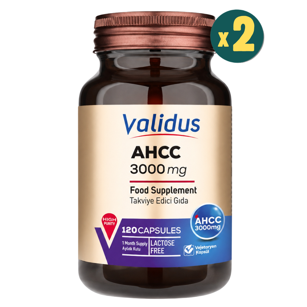 Validus AHCC 3000 mg 120 Kapsül 2 Adet - Modern Eczane