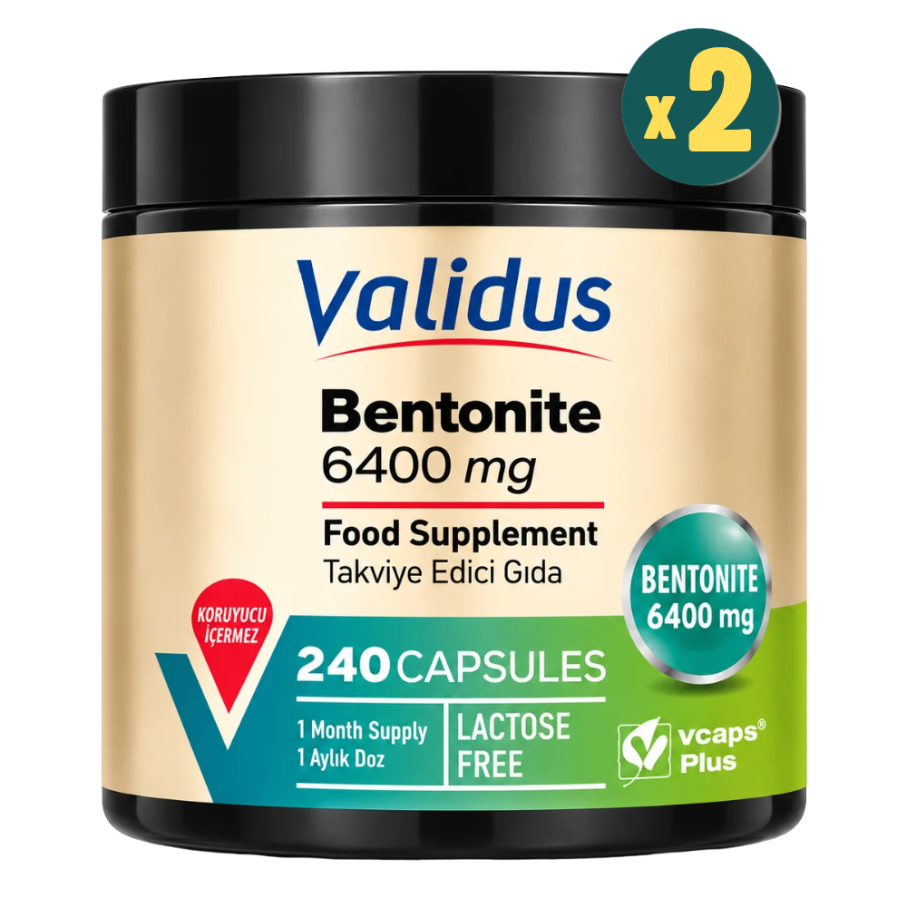 Validus Bentonite 6400 mg 240 Kapsül 2 Adet Fiyatları - Modern Eczane