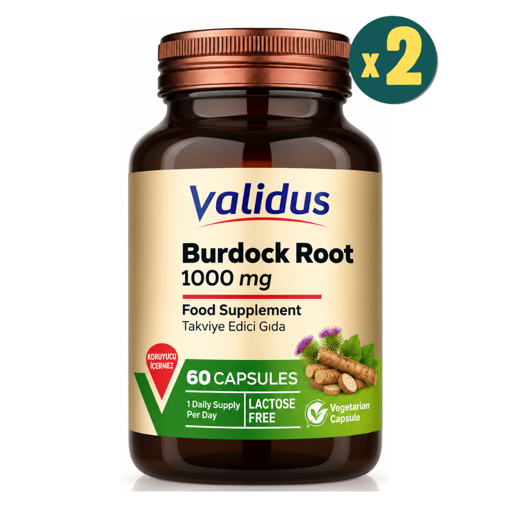 Validus Burdock Root 1000 mg 60 Kapsül 2 Adet Fiyatları - Modern Eczane